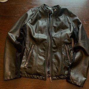 Faux Leather Moto Jacket